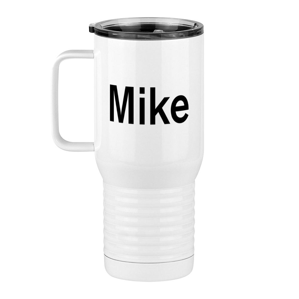 Personalized Travel Coffee Mug Tumbler with Handle (20 oz) - Left View