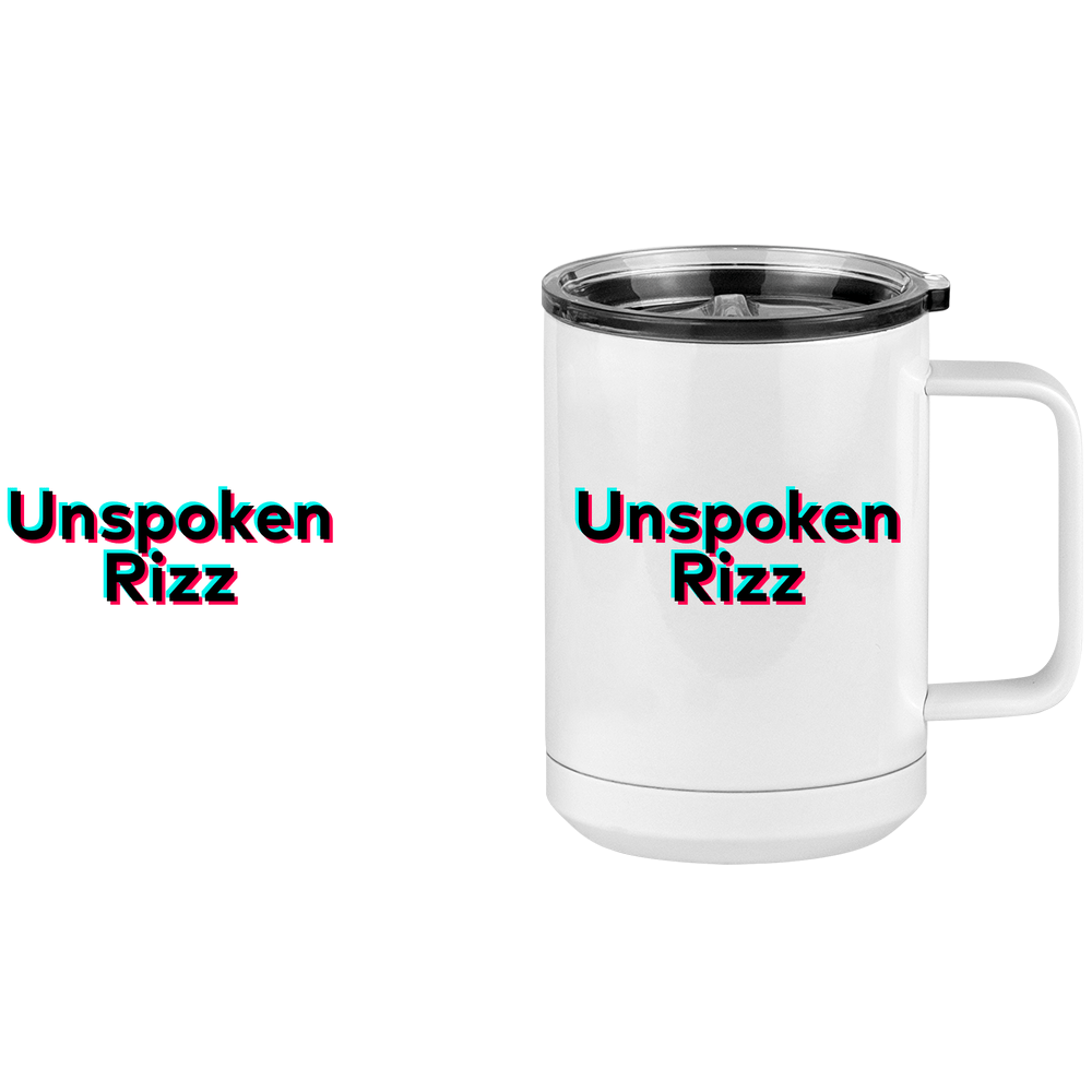 Unspoken Rizz Coffee Mug Tumbler with Handle (15 oz) - TikTok Trends - Design View