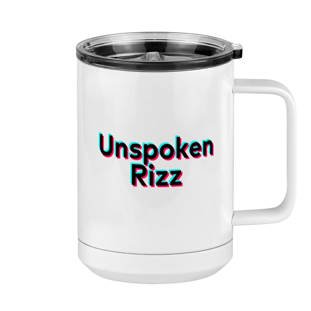 Unspoken Rizz Coffee Mug Tumbler with Handle (15 oz) - TikTok Trends - Right View