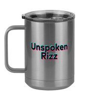 Thumbnail for Unspoken Rizz Coffee Mug Tumbler with Handle (15 oz) - TikTok Trends - Left View