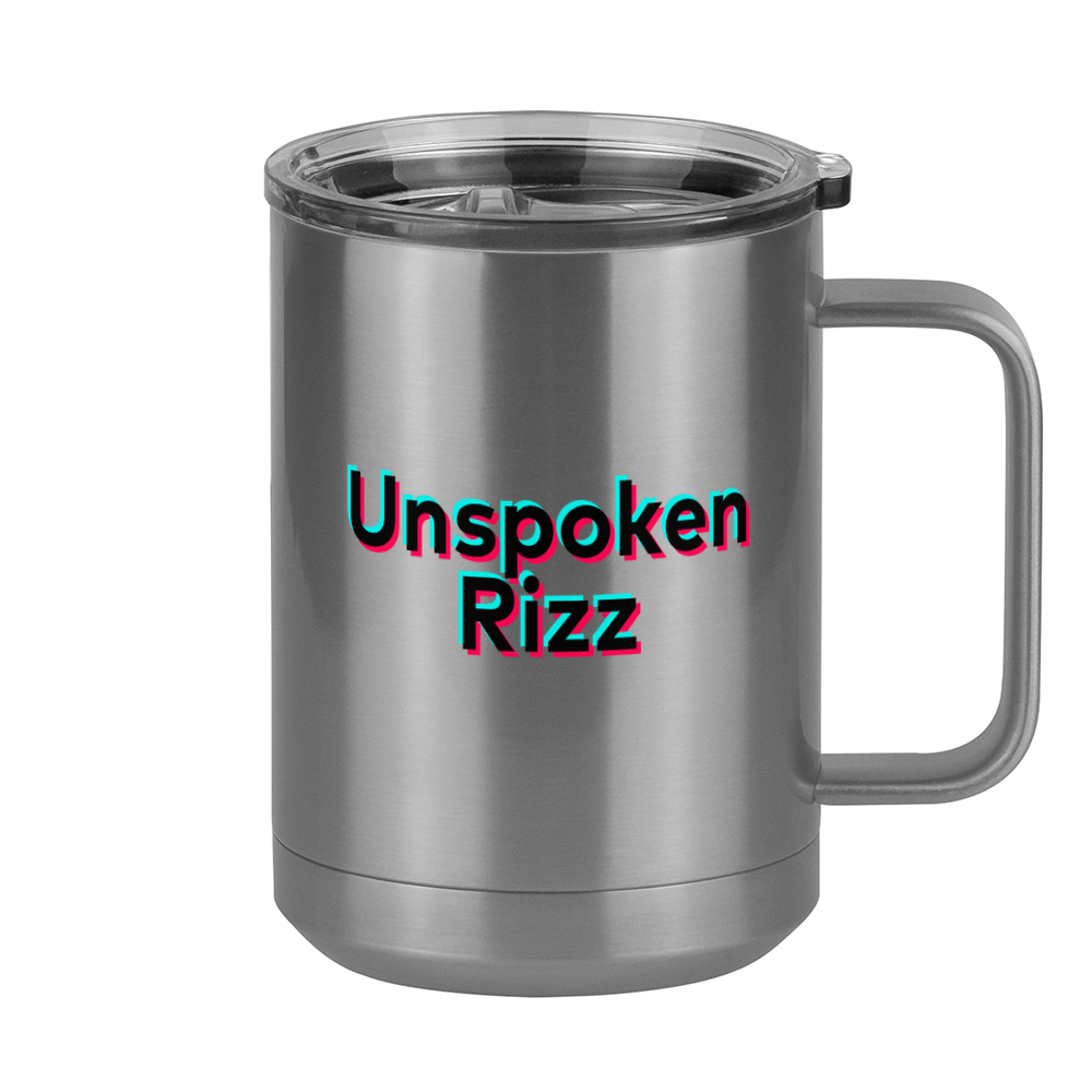 Unspoken Rizz Coffee Mug Tumbler with Handle (15 oz) - TikTok Trends - Right View