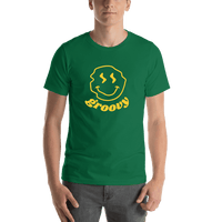 Thumbnail for Personalized Wonky Smiley Face T-Shirt - Green - Shirt View